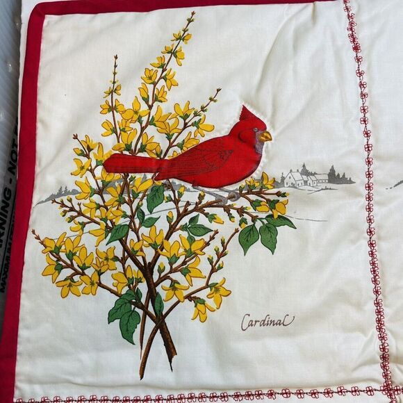 Handmade American Song Birds Wall Hanging 24.5x41 Mockingbird Chickadee Robin - Picture 5 of 13